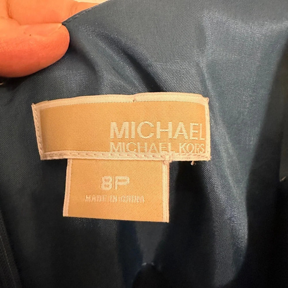 Michael Kors Silk Blue Paisley Dress 8P - Picture 3 of 8